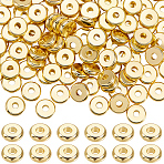 Brass Beads, Cadmium Free & Lead Free, Long-Lasting Plated, Disc, Real 18K Gold Plated, 7x2mm, Hole: 2mm, 150pcs(KK-BBC0021-17E)