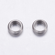 304 Stainless Steel Beads, Rondelle, Stainless Steel Color, 5x2mm, Hole: 3mm(STAS-K146-064-5mm)