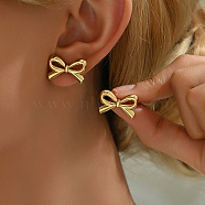 Simple Bow Earrings Metal Studs Party Jewelry Gift(YI7413)