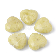 Natural Peridot Heart Love Stones, Pocket Palm Stones for Reiki Balancing, 29~29.5x30~30.5x15mm(G-S295-08B)