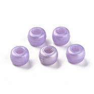 Plastic Pearlized Beads, Barrel, Lilac, 9x6mm, Hole: 3.5mm, about 1900pcs/500g.(KY-R019-01C)
