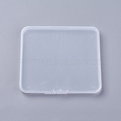 Transparent Plastic Bead Containers, Cuboid, Clear, 12.5x11.5x1.15cm(CON-WH0018-05)