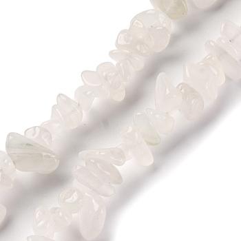 Natural White Jade Beads Strands, Chip, 3~16x3~8mm, Hole: 0.7mm, 32.28 inch(82cm)