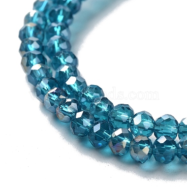 Chapelets de perles en verre galvanoplastique(X-EGLA-R048-3mm-17)-2