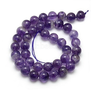 Natural Amethyst Round Bead Strands(G-L170-10mm-02)-2