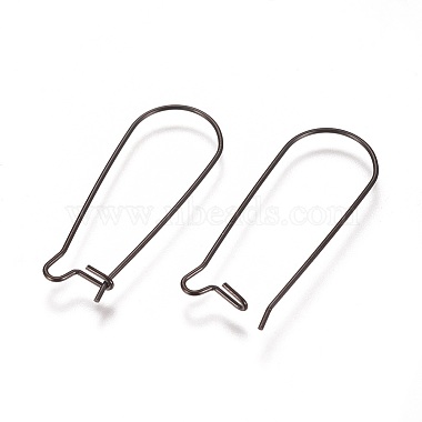 304 Stainless Steel Hoop Earrings Findings Kidney Ear Wires(X-STAS-L216-22A-B)-2