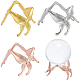 3Pcs 3 Colors Butterfly Crystal Ball Display Stand Alloy Metal Base(ODIS-BC0001-11)-1