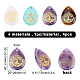 Sunnyclue 4piezas 4 colgantes de piedras preciosas naturales y sintéticas(G-SC0001-71)-2