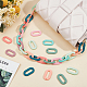 SUPERFINDINGS 80Pcs 8 Colors Opaque Spray Painted Acrylic Linking Rings(OACR-FH0001-022)-4