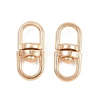 Alloy Double Eye Swivel Clasps, Swivel Snap Hook & Rock Climbing Carabiners, Key Clasps, Golden, 19x9x5mm, Hole: 4x5.5mm(FIND-C091-01G)