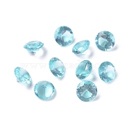 Transparent Pointed Back Glass Cabochons, Diamond Shape, for DIY Crafts Jewelry Making, Pale Turquoise, 4.5x2.5~3mm(GLAA-WH0015-36L)