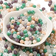 Glass Beads, Faceted, Rondelle, Thistle, 6x5mm, Hole: 1mm, about 2360pcs/500g(EGLA-A034-LM6mm-42)