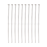 304 Stainless Steel Flat Head Pins, Stainless Steel Color, 30x0.6mm, 22 Gauge, 5000pcs/bag, Head: 1mm(STAS-E023-0.6x30mm)