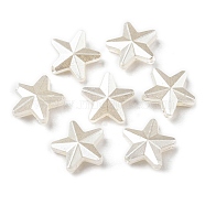 ABS Imitation Pearl Beads, Star, 11x11x4mm, Hole: 1.6mm(OACR-K001-33)