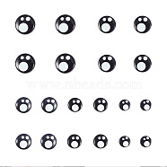 Resin Craft Doll Eyes, Stuffed Toy Eyes, Safety Eyes, Black, 8~16mm, 10~11.5x4mm, Hole: 2.5mm and 4mm(DIY-WH0126-01)