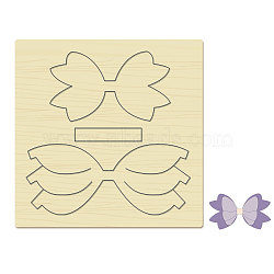 Wood Cutting Dies, with Steel, for DIY Scrapbooking/Photo Album, Decorative Embossing DIY Paper Card, Bowknot Pattern, 15x15cm(DIY-WH0178-057)