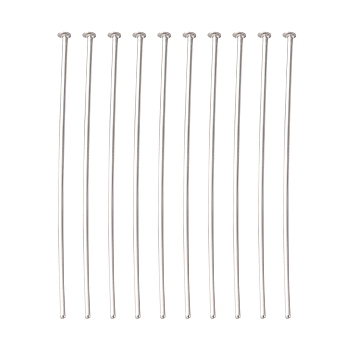 304 Stainless Steel Flat Head Pins, Stainless Steel Color, 30x0.6mm, 22 Gauge, 5000pcs/bag, Head: 1mm