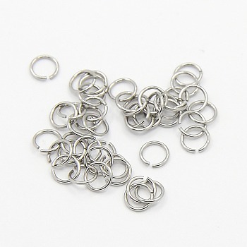 304 Stainless Steel Jump Rings, Stainless Steel Color, 24 Gauge, 4x0.5mm, Inner Diameter: 3mm, Hole: 3.5mm, about 2500pcs/bag