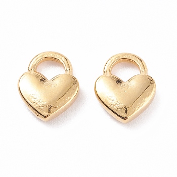304 Stainless Steel Charms,  Heart, Golden, 11x9x3mm, Hole: 3x3.5mm