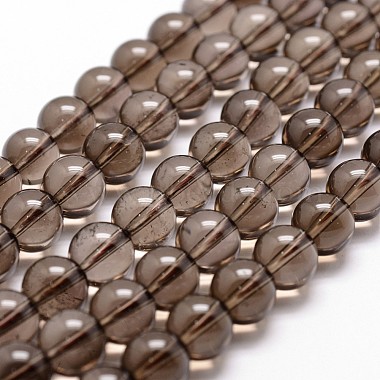 Chapelets de perle en quartz fumé naturel(X-G-D840-62-6mm)-2