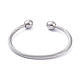 304 Stainless Steel Cuff Bangles(BJEW-M284-12)-2