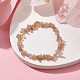 Natural Sunstone Chips Beaded Stretch Bracelets for Women(BJEW-JB10046-13)-2