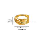 Brass Finger Rings for Women, Golden, US Size 7(17.3mm)(WGE5AD1-07)