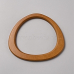 Wood Bag Handles, Letter D-Shaped, Peru, 13x14.6x0.9cm, Inner Diameter: 9.9x10.7cm(WOOD-WH0124-74A)