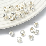 20Pcs Corrugated Alloy Spacer Beads, Silkworm Cocoon Shape, Platinum, 5x6mm, Hole: 2.3mm(FIND-YW0011-02P)