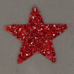 Star Hotfix Rhinestone, Glass Rhinestones, with Hot Melt Adhesive, Iron on Applique Patch, Sewing Craft Decoration, Light Siam, 35x37x2.5mm(PATC-WH0004-04B-1)