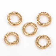 304 Stainless Steel Jump Ring, Open Jump Rings, Golden, 12 Gauge, 10x2mm, Inner Diameter: 6mm(X-STAS-G224-23G-05)