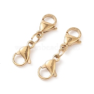 304 Stainless Steel Double Lobster Claw Clasps, Golden, 22mm(STAS-E163-57G-A)