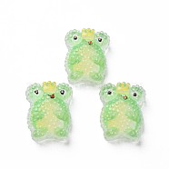 Transparent Epoxy Resin Cabochons, Frog, Light Green, 19.5x16x7mm(CRES-S365-36)