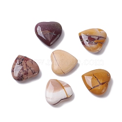 Natural Mookaite Beads, for Wire Wrapped Pendant Making, No Hole/Undrilled, Heart, 20~20.5x20~20.5x6~7.5mm(G-F711-07)