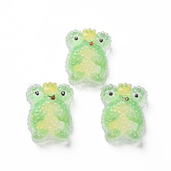 Transparent Epoxy Resin Cabochons, Frog, Light Green, 19.5x16x7mm(CRES-S365-36)