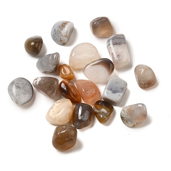 Natural Botswana Agate Beads, No Hole, Nuggets, Tumbled Stone, Vase Filler Gems, 15~25x17~25x12~16mm, about 120pcs/1000g