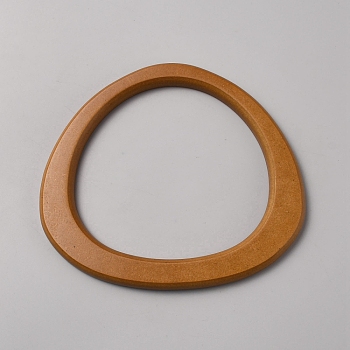 Wood Bag Handles, Letter D-Shaped, Peru, 13x14.6x0.9cm, Inner Diameter: 9.9x10.7cm