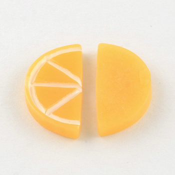 Resin Decoden Cabochons, Orange, Orange, 20.5x10x3mm
