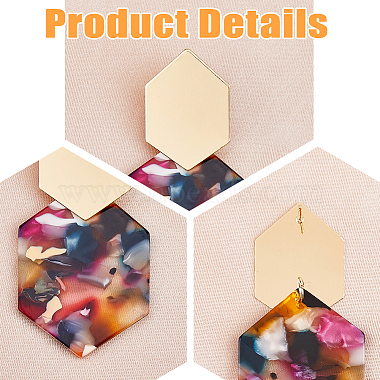 20Pcs 10 Style Acrylic Dangle Stud Earrings(EJEW-FI0001-64)-4