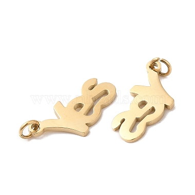 Ion Plating(IP) 304 Stainless Steel Charms(STAS-Q215-16G)-2