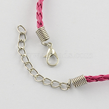 Модный имитация плетеный кожаный ожерелье материалы(NJEW-S105-005)-2