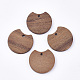 Undyed Walnut Wood Pendants(WOOD-T023-04)-1