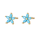 Cubic Zirconia Flower Stud Earrings(FY1254-5)-1