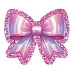 Acrylic Cabochons, Bowknot, Flamingo, 38x45mm(OACR-WH0037-42)