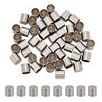 50Pcs 201 Stainless Steel Cord Ends, End Caps, Column, Stainless Steel Color, 8x8mm, Inner Diameter: 7mm(STAS-PH0004-72)