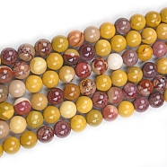 Natural Mookaite Round Beads Strands, 6mm, Hole: 1mm, about 65pcs/strand, 15.5 inch(X-G-O047-12-6mm)