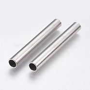 304 Stainless Steel Tube Beads, Stainless Steel Color, 50x6mm, Hole: 4.5mm(X-STAS-P196-20)