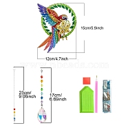 Parrot DIY Diamond Painting Pendant Decoration Kits, Including Resin Rhinestones, Pen, Tray & Glue Clay, Colorful, 150x120mm(PW-WGA9A94-01)