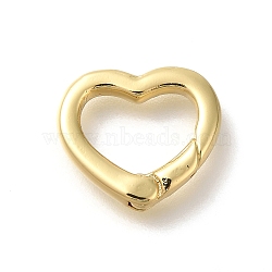 Rack Plating Ring Brass Spring Gate Rings, Long-Lasting Plated, Lead Free & Cadmium Free, Real 18K Gold Plated, 12.5x14.5x2.5mm, inner diameter: 6.5x10mm(KK-Z086-54G-02)