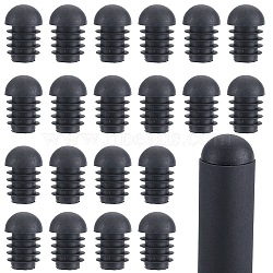 Plastic Furniture End Caps, Floor Protector, Round, Black, 20.5x19mm(FIND-WH0021-21B)